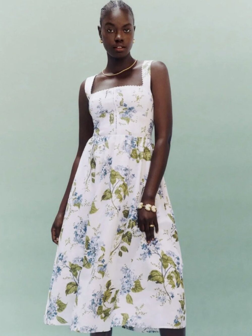 NWT Reformation Tagliatelle Linen Dress | Size 22 | Plus Size | Riviera | Floral